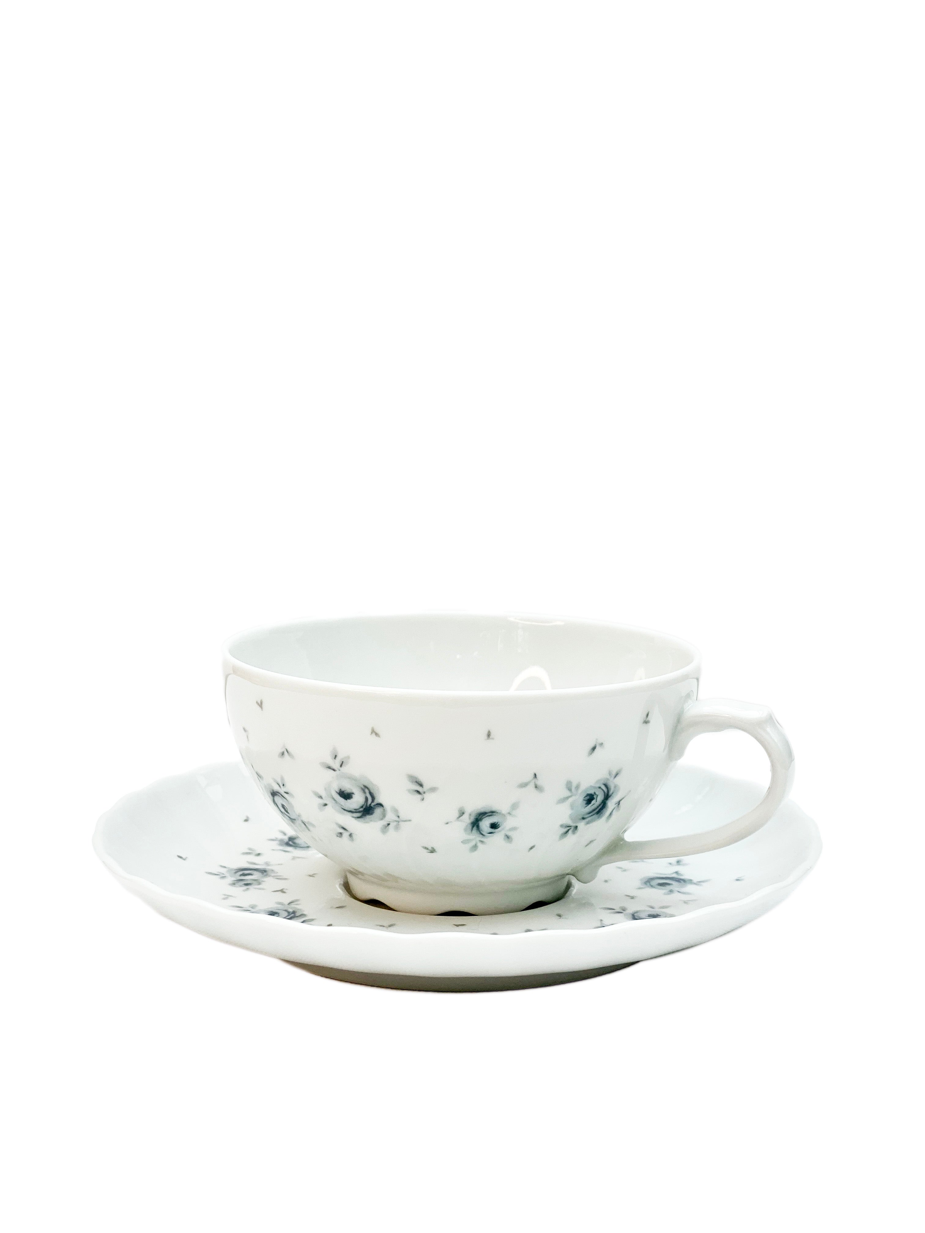 Seltmann Weiden Bavaria, Tea Cup and Saucer, Regina Pattern, Blue Flowers - Gina Decor