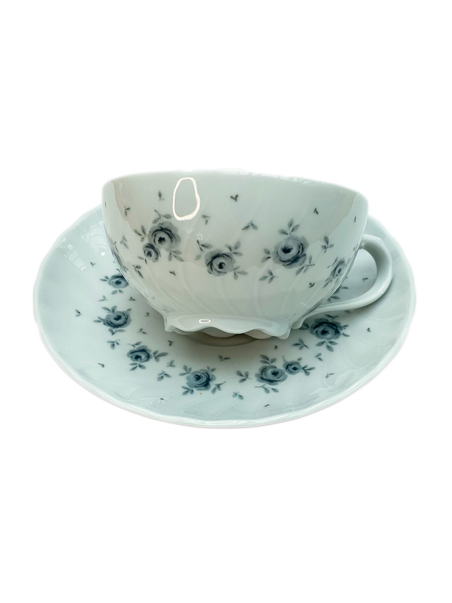 Seltmann Weiden Bavaria, Tea Cup and Saucer, Regina Pattern, Blue Flowers - Gina Decor