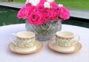 Vintage Teacups and Saucers from Creative Tableware set of 2 - Gina Decor