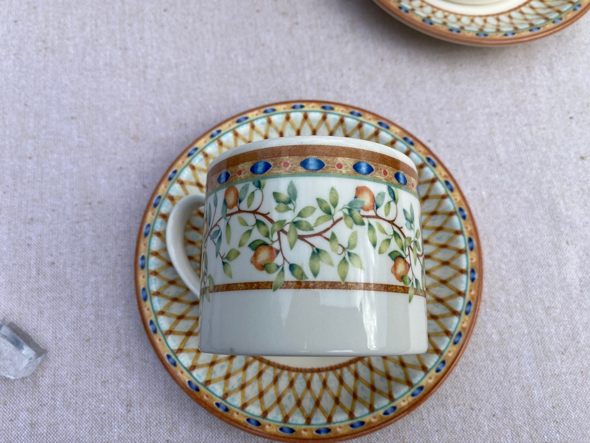 Vintage Teacups and Saucers from Creative Tableware set of 2 - Gina Decor