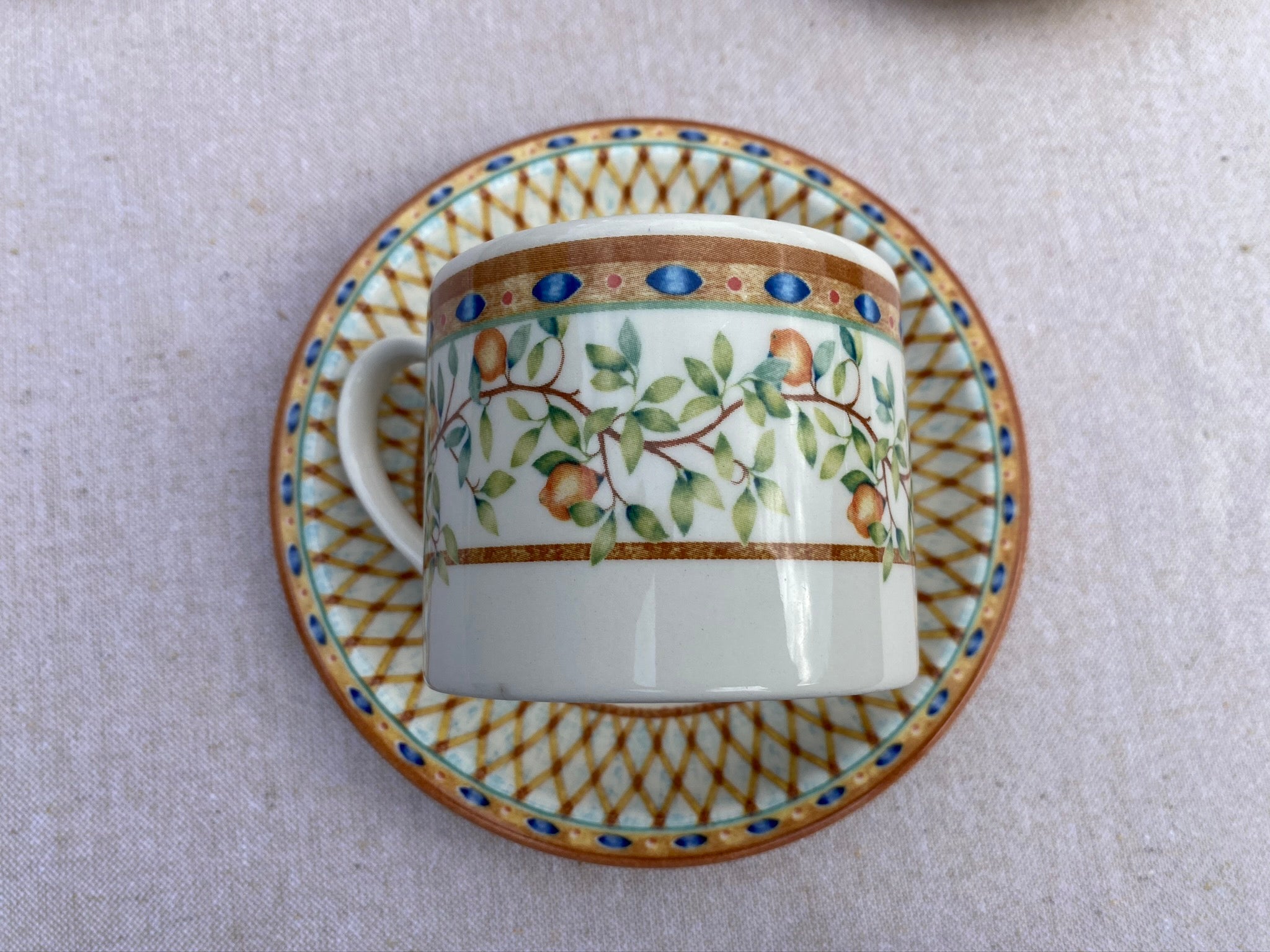 Vintage Teacups and Saucers from Creative Tableware set of 2 - Gina Decor