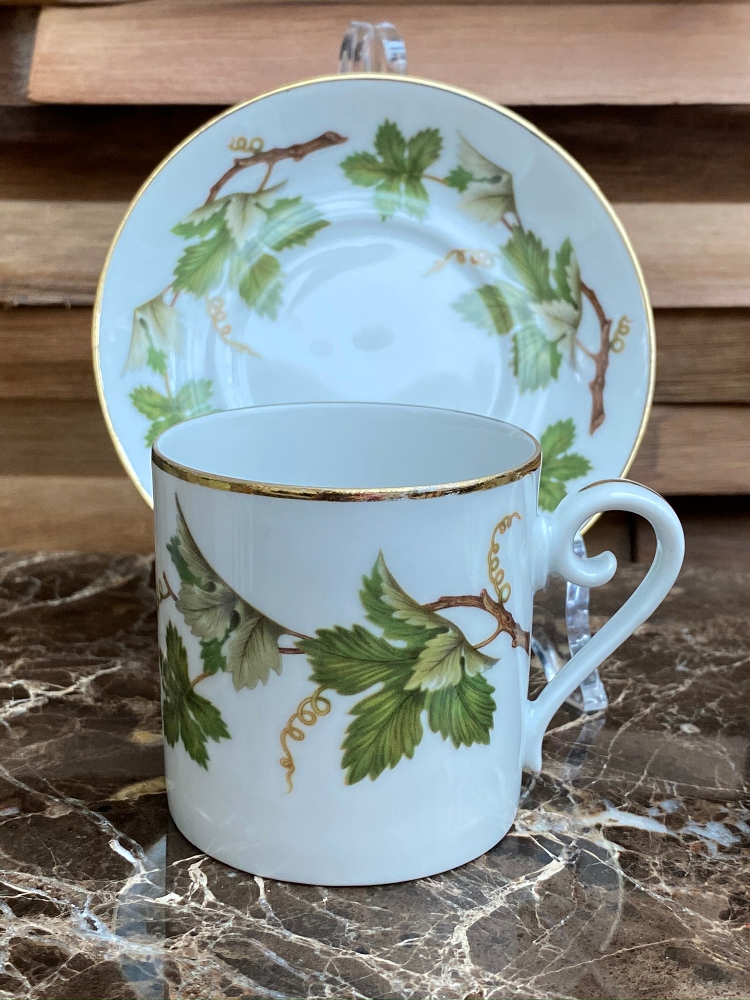 Vintage Tirschenreuth coffee cup & saucers set of 2 - Gina Decor