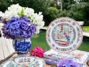 Porcelain Decorative Plates(4 pieces) Hand Painted China 