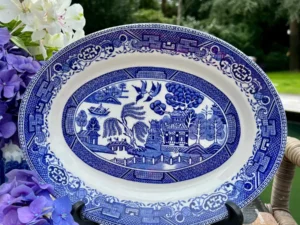 Ceramic Serving Plate Washington Old Willow England