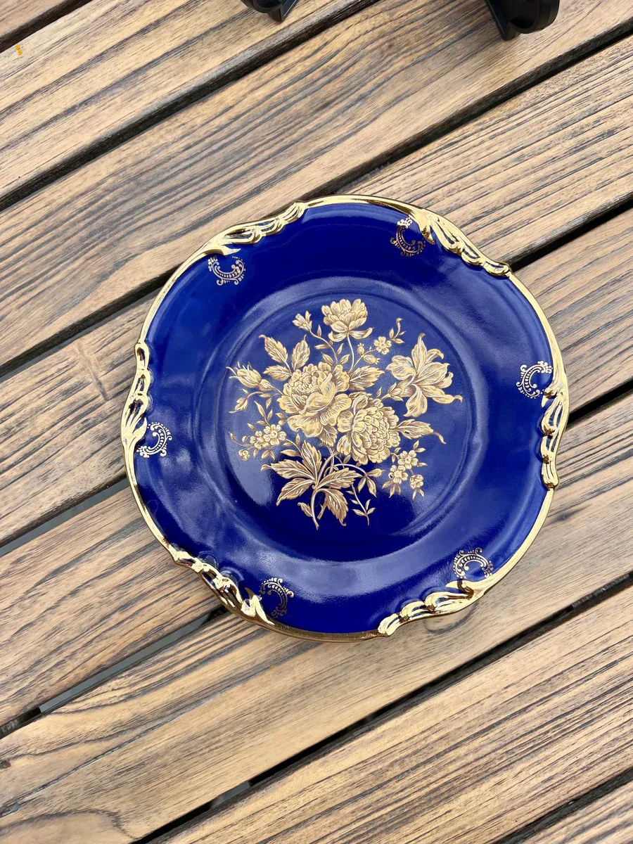 Ceramic Decorative Plate Iris Quarter China - Image 2