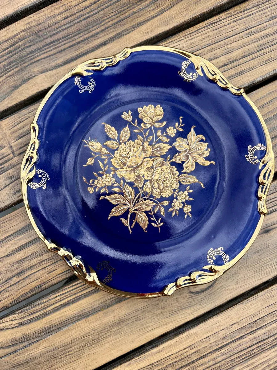 Ceramic Decorative Plate Iris Quarter China - Image 3